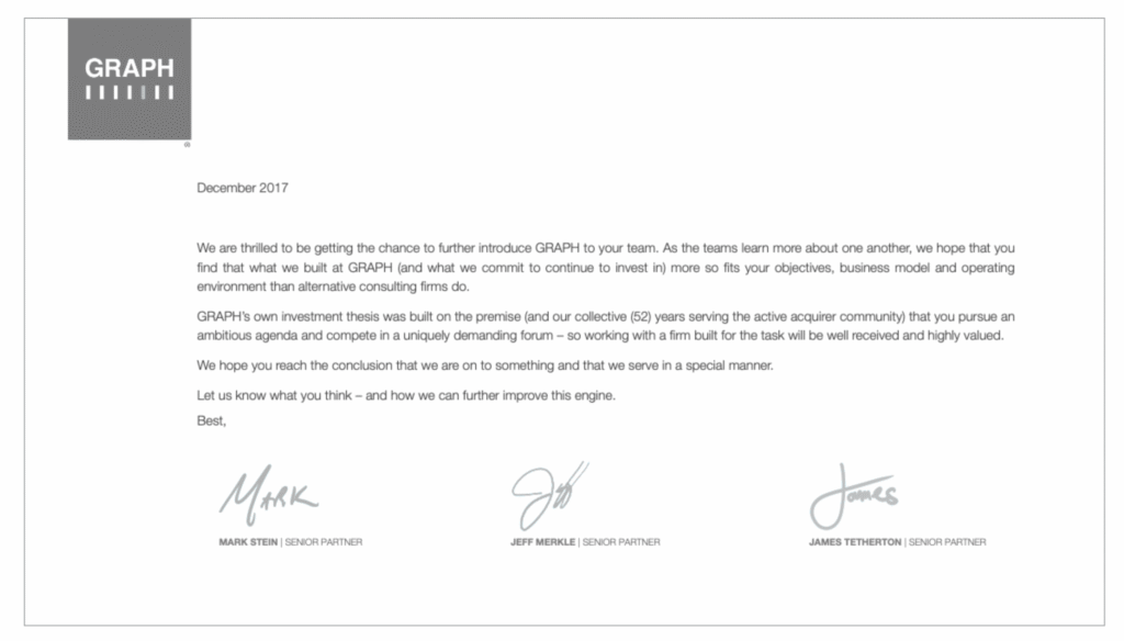 GRAPH's first message as founders in 2017