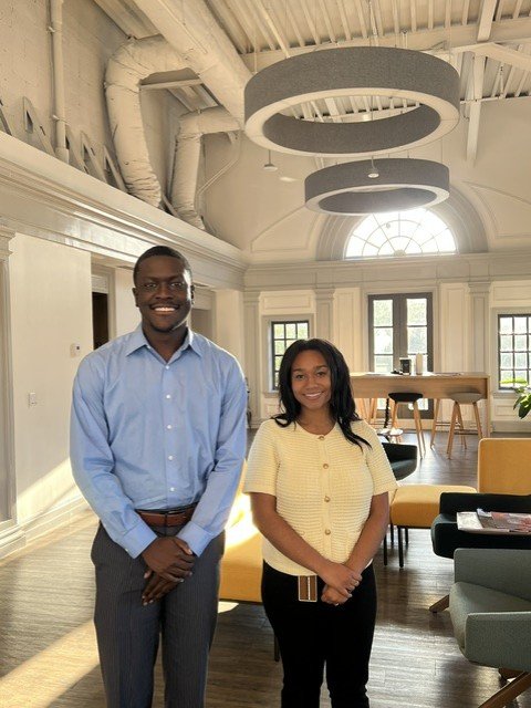 Howard University externs Savannah Sutton and Reggie Alexander at Matters Graph